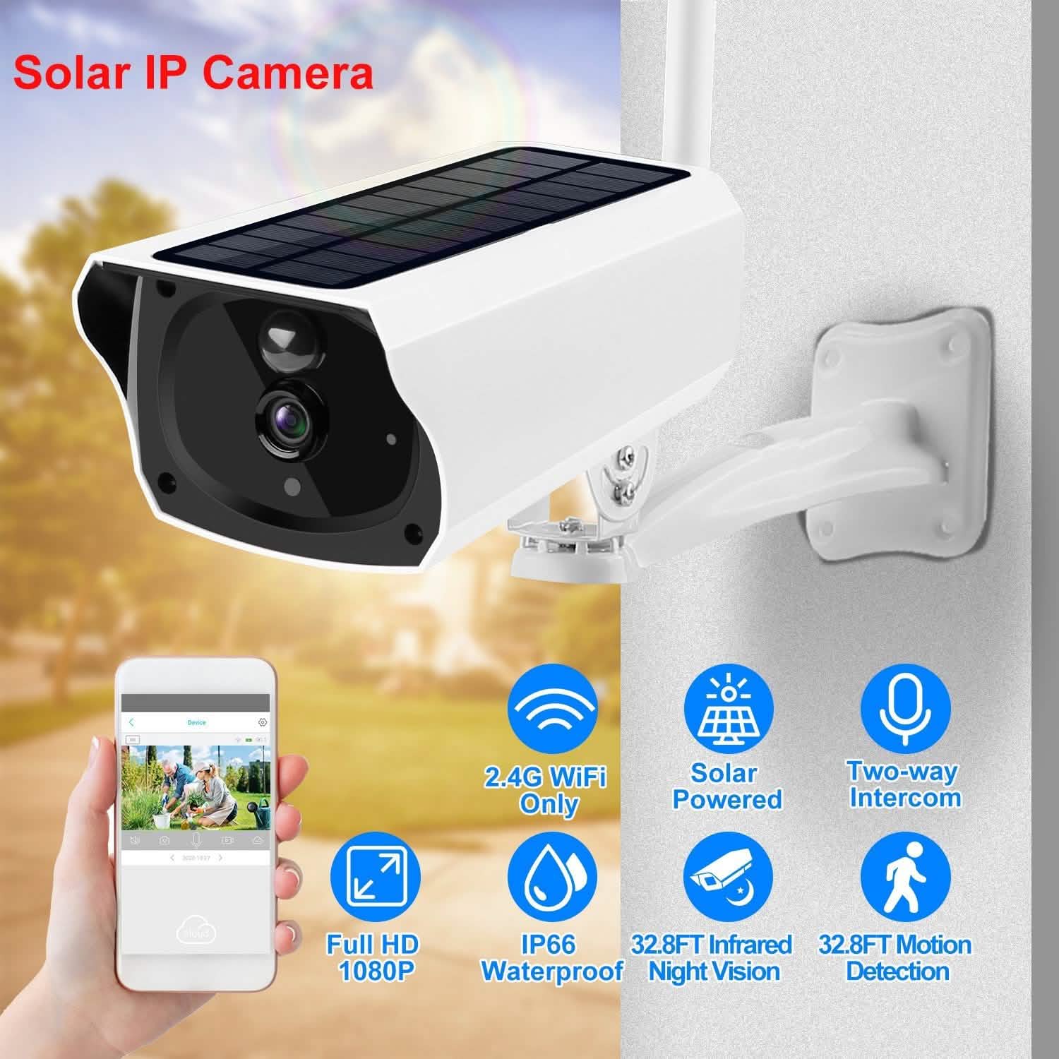 1080P Solar Powered Wifi IP Camera DailySale