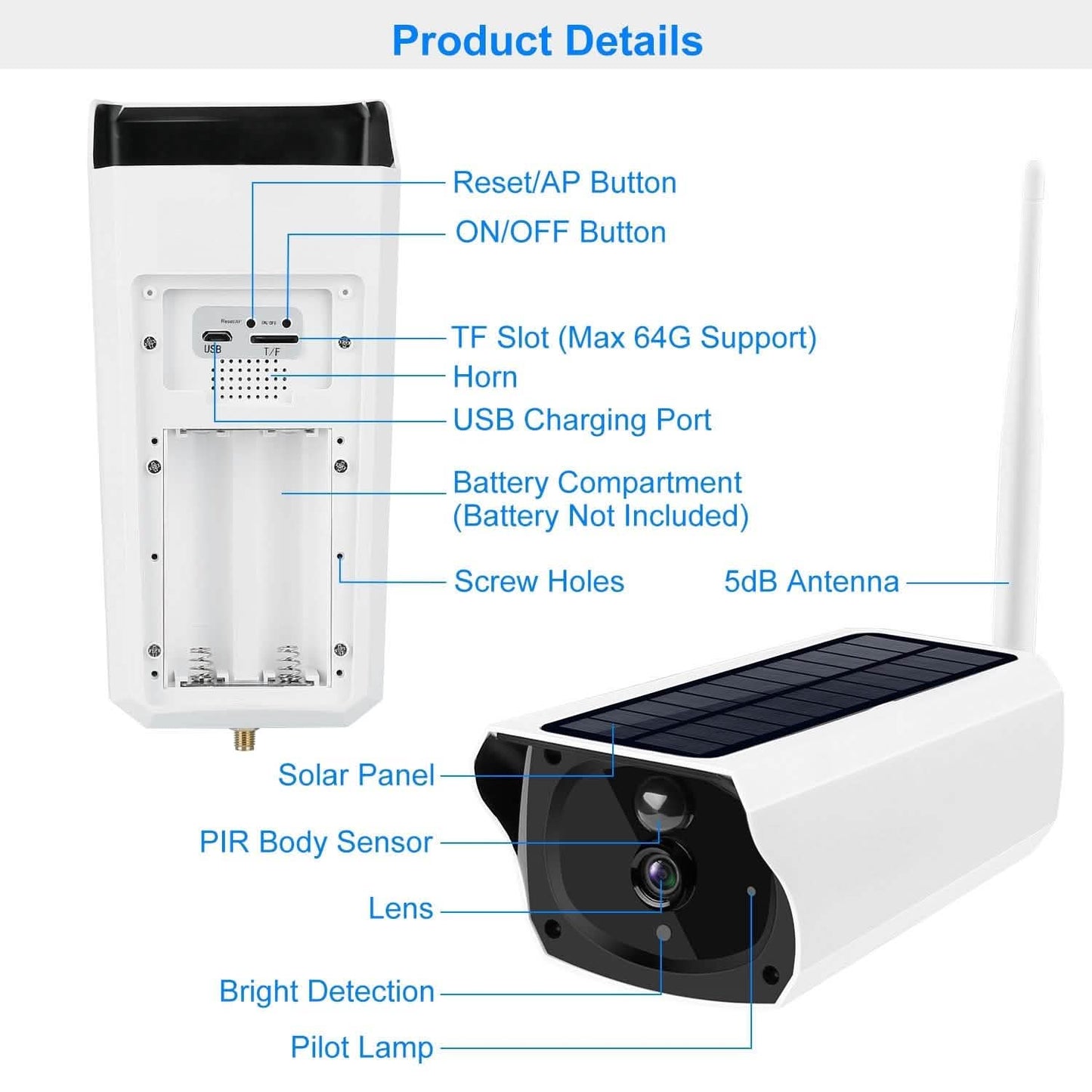 1080P Solar Powered Wifi IP Camera DailySale