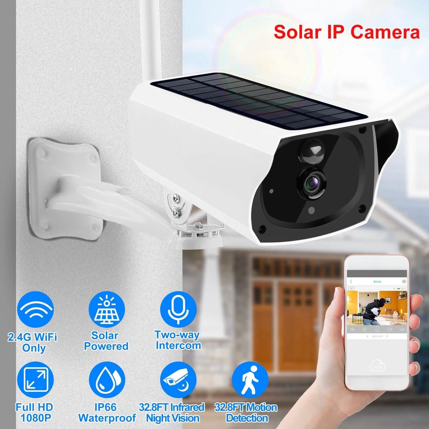 1080P Solar Powered Wifi IP Camera DailySale