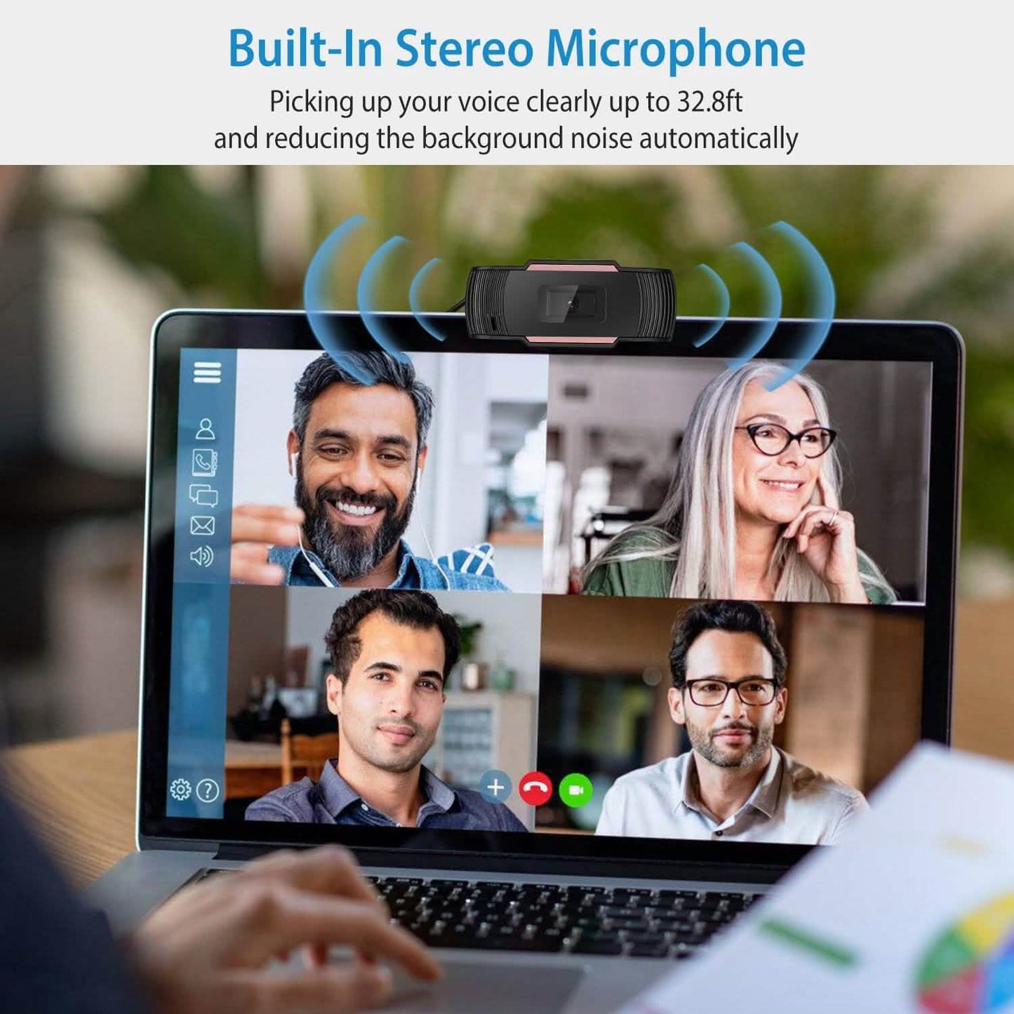 1080P USB Webcam 170 Degree Vertical Adjustment with Clip DailySale