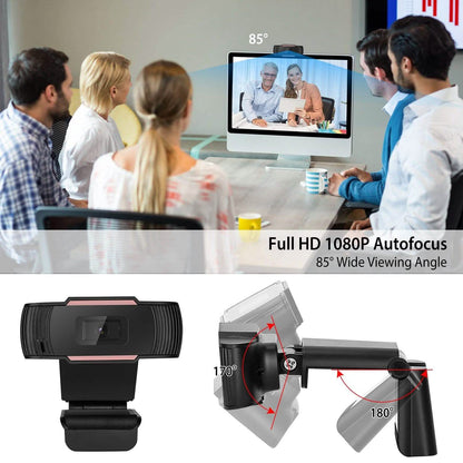 1080P USB Webcam 170 Degree Vertical Adjustment with Clip DailySale