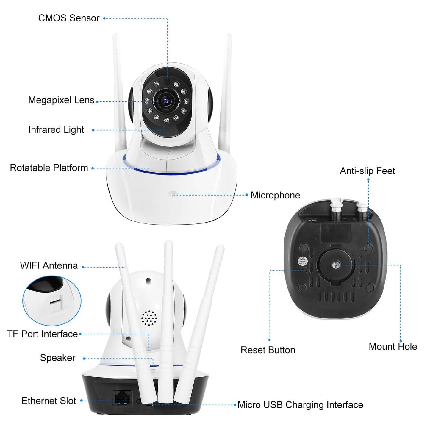 1080P WiFi IP Camera Motion Detection IR Night Vision Camcorder DailySale