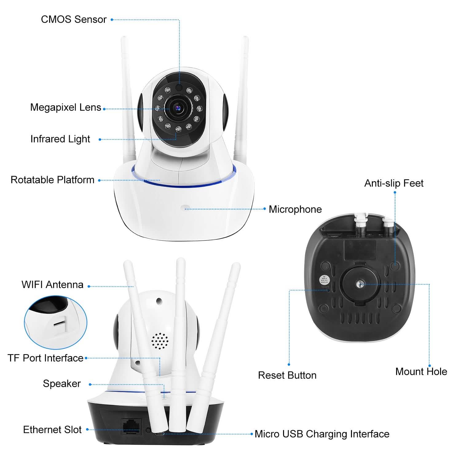 1080P WiFi IP Camera Motion Detection IR Night Vision Camcorder DailySale