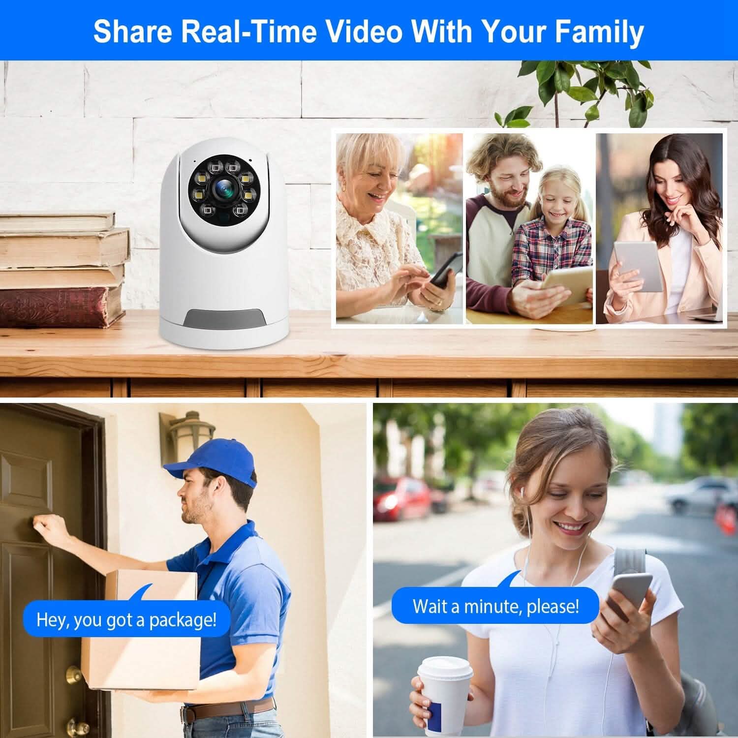 1080P Wifi IP Camera Pan Tilt Security Surveillance Camcorder DailySale