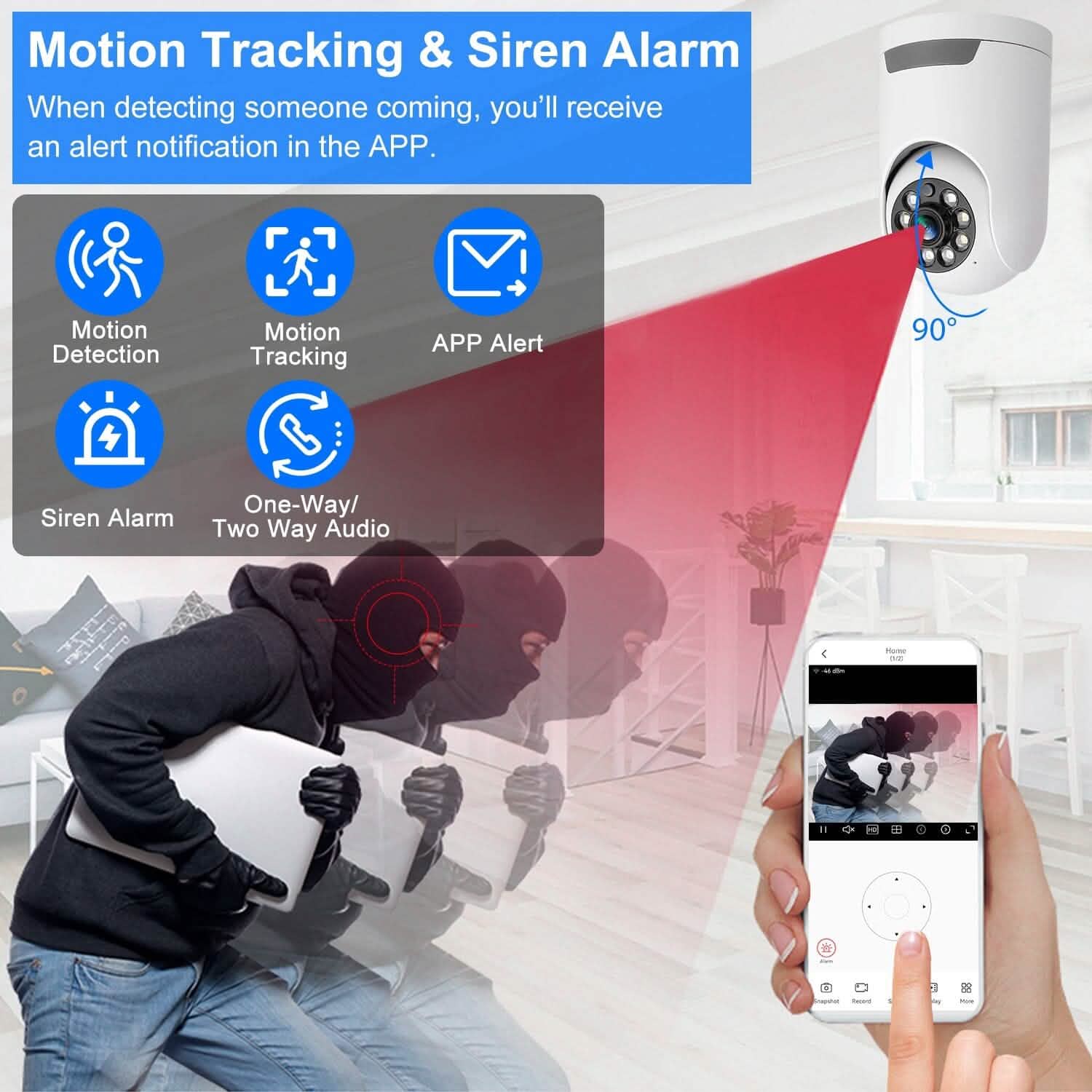 1080P Wifi IP Camera Pan Tilt Security Surveillance Camcorder DailySale
