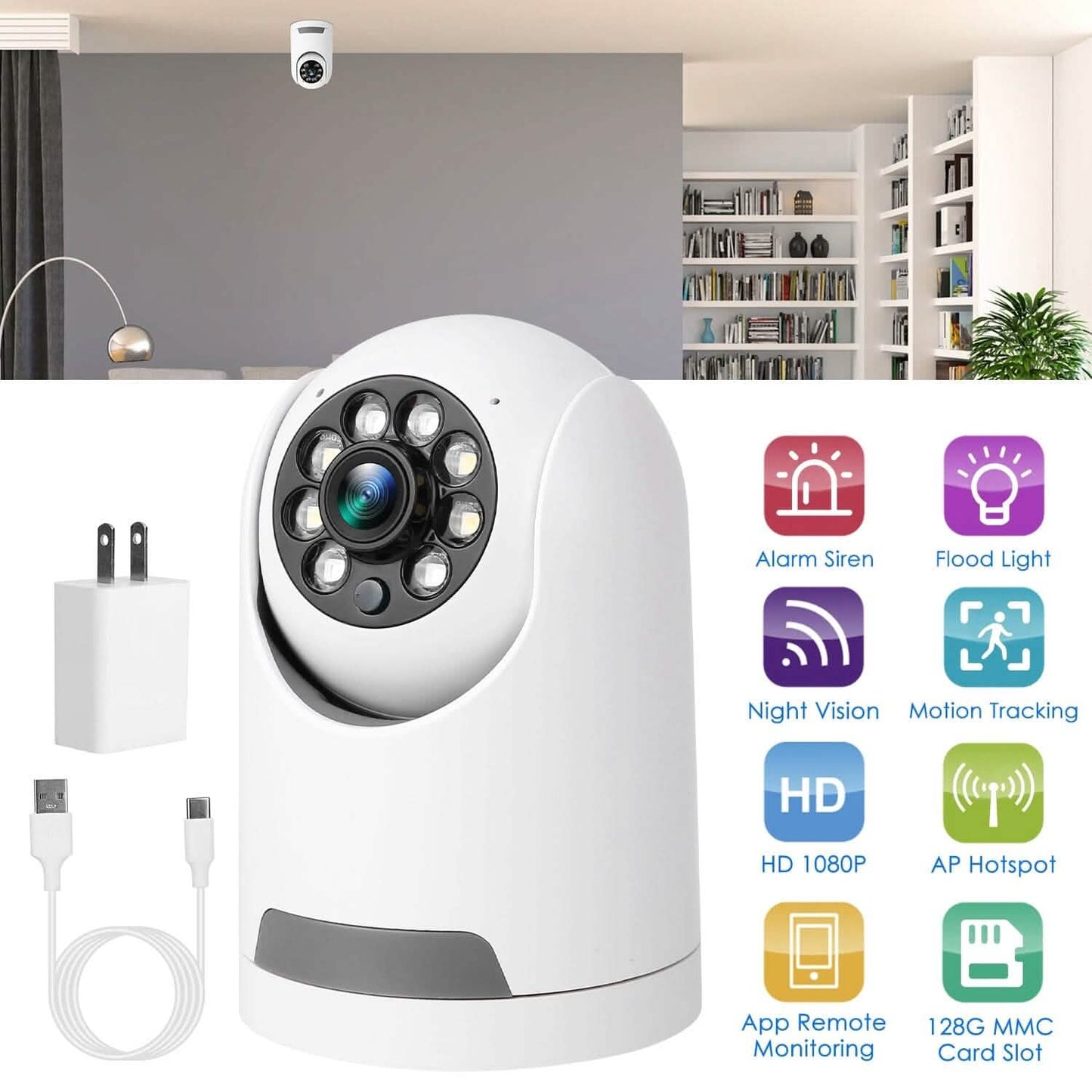 1080P Wifi IP Camera Pan Tilt Security Surveillance Camcorder DailySale
