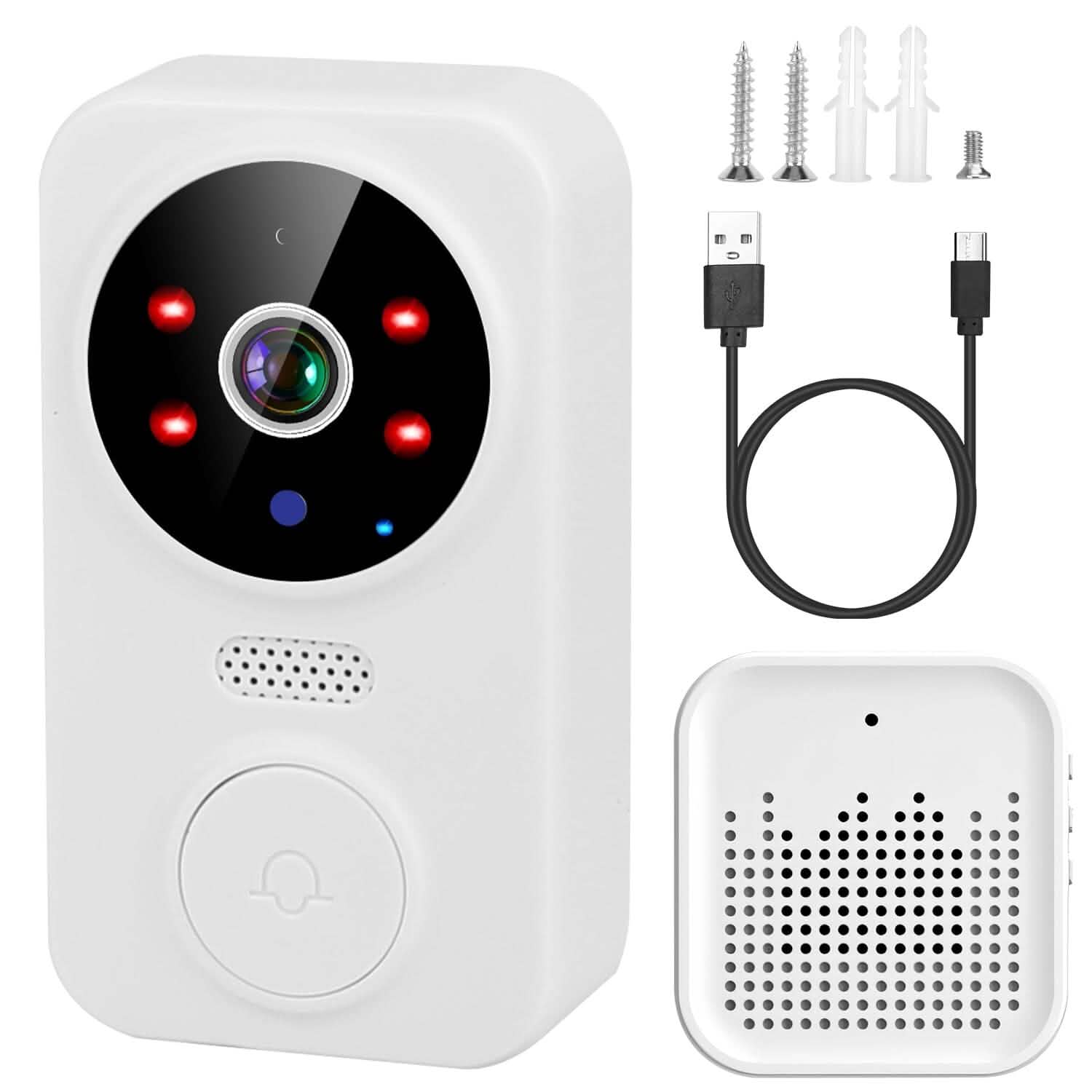 1080P WiFi Security Doorbell Camera 2-Way Audio Free Cloud Storage DailySale