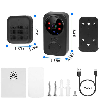 1080P WiFi Security Doorbell Camera 2-Way Audio Free Cloud Storage DailySale