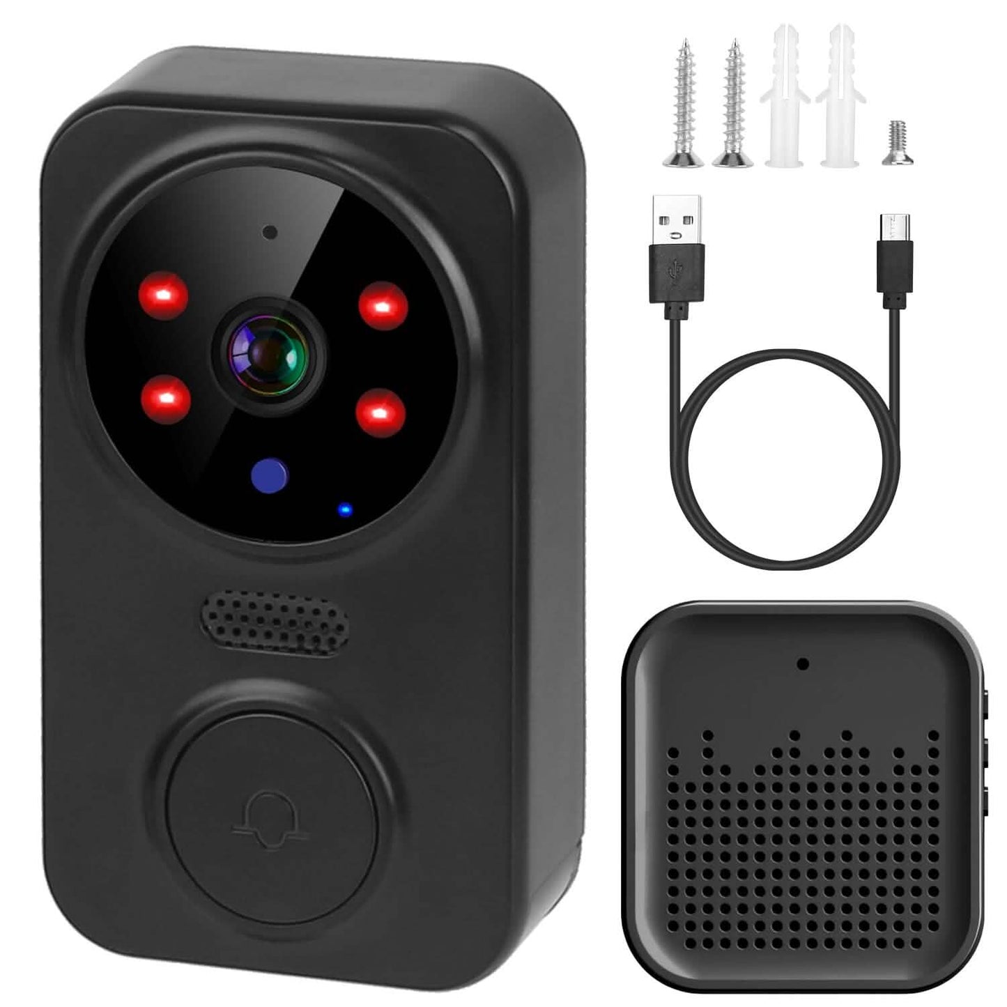 1080P WiFi Security Doorbell Camera 2-Way Audio Free Cloud Storage DailySale