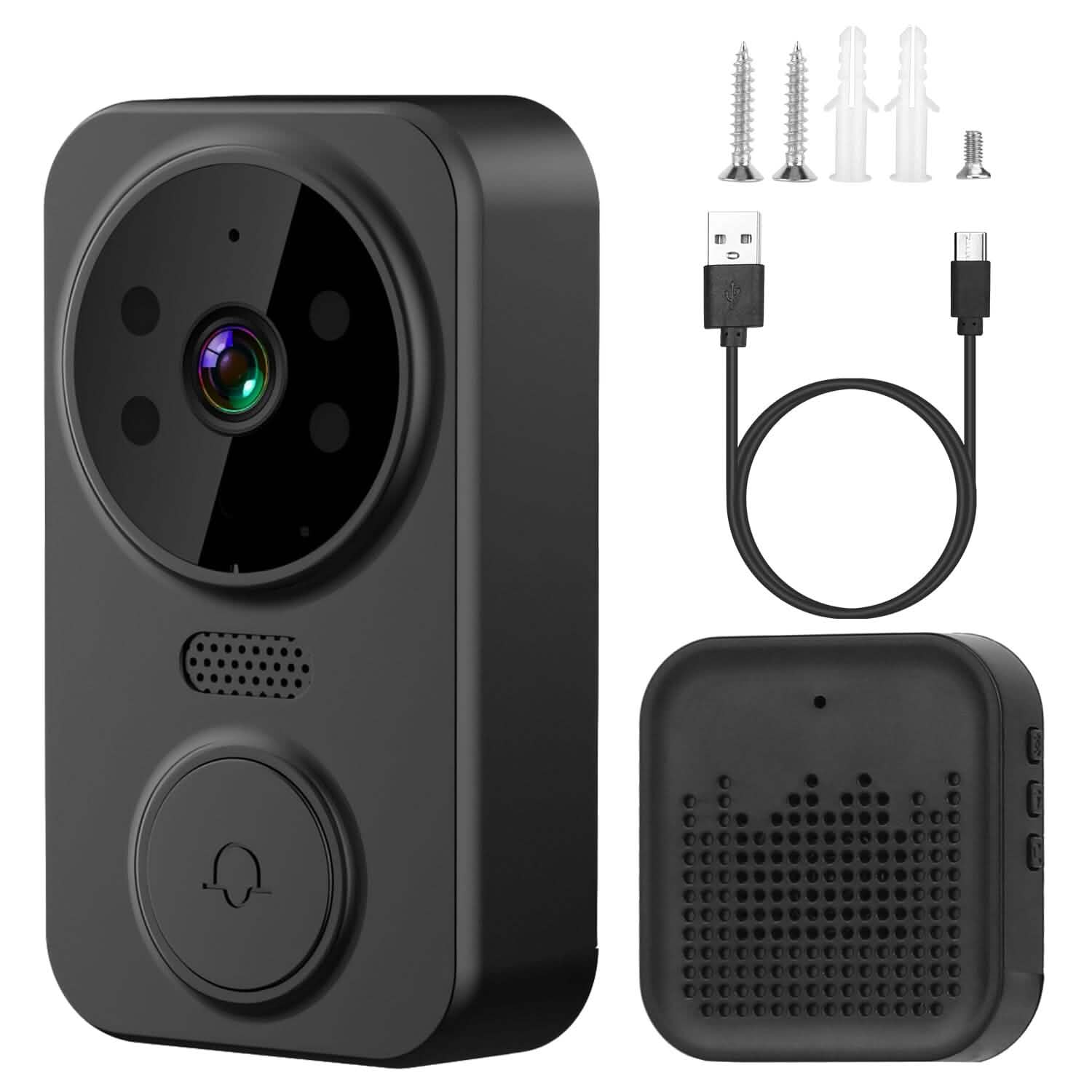 1080P WiFi Security Doorbell Camera 2-Way Audio Free Cloud Storage DailySale