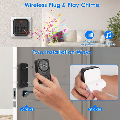 1080P WiFi Security Doorbell Camera 2-Way Audio Free Cloud Storage DailySale