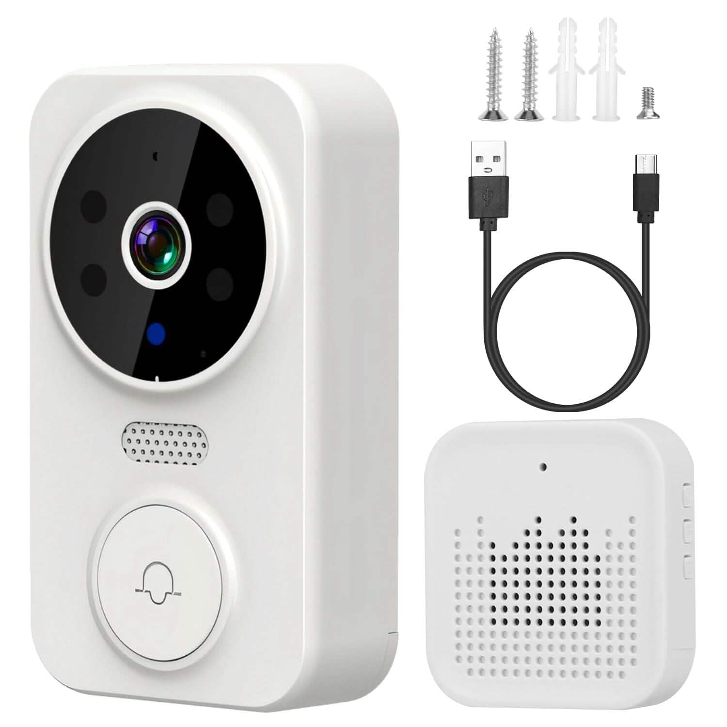 1080P WiFi Security Doorbell Camera 2-Way Audio Free Cloud Storage DailySale