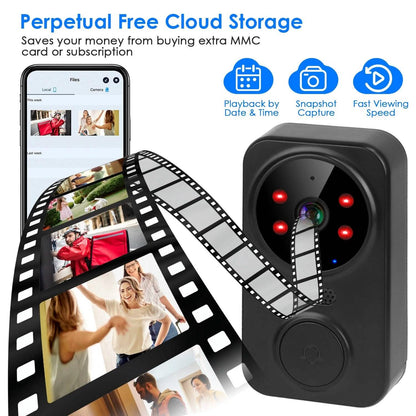 1080P WiFi Security Doorbell Camera 2-Way Audio Free Cloud Storage DailySale