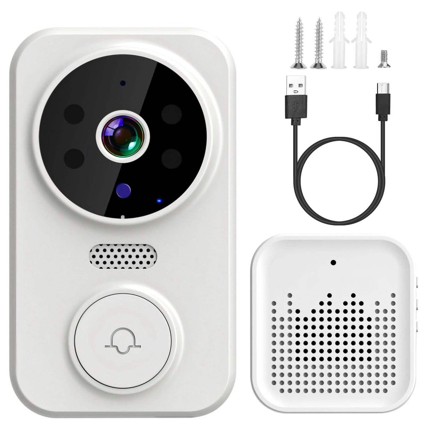 1080P WiFi Security Doorbell Camera 2-Way Audio Free Cloud Storage DailySale