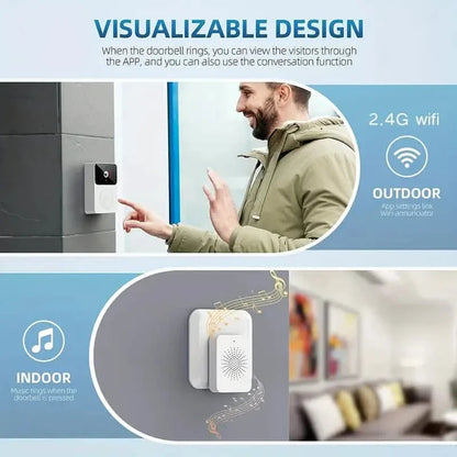 1080P WiFi Smart Video Doorbell with HD Night Vision, Two-Way Audio with App Control DailySale