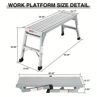 Portable Bench Folding Ladder Stool with Non-Slip Design DailySale