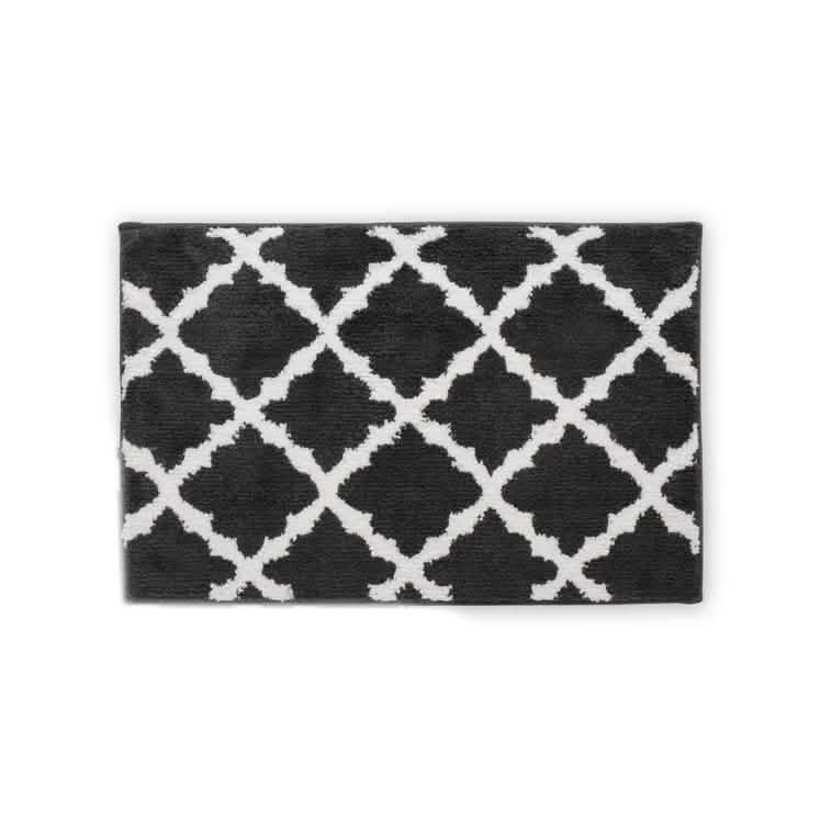 Bibb Home 1-2 Pack Trellis Micro Shag Bath Rugs 17" X 24" DailySale