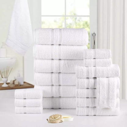 18-Piece: Bibb Home Zero Twist Egyptian Cotton Towel Set DailySale
