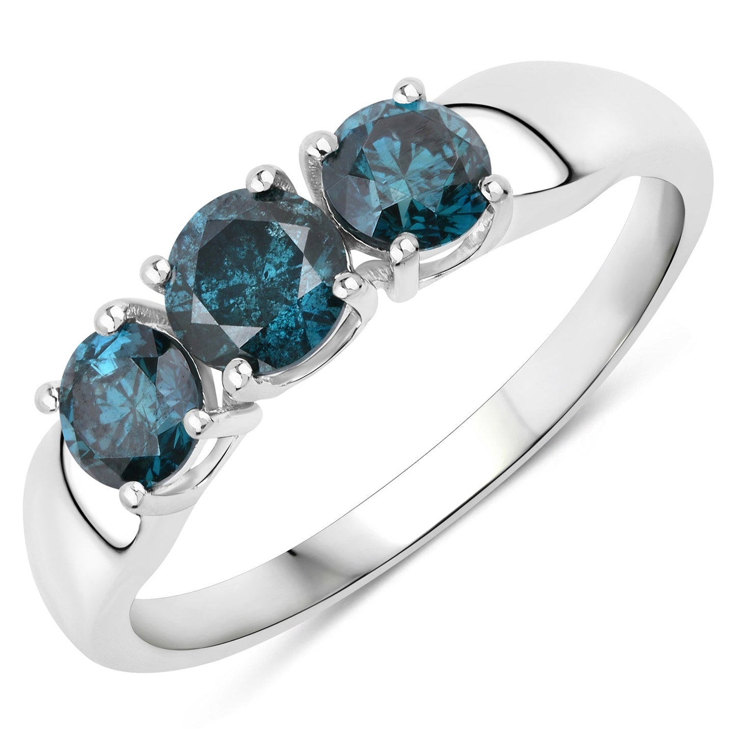 1.03 Carat Genuine Blue Diamond 14K White Gold Ring Bids.com