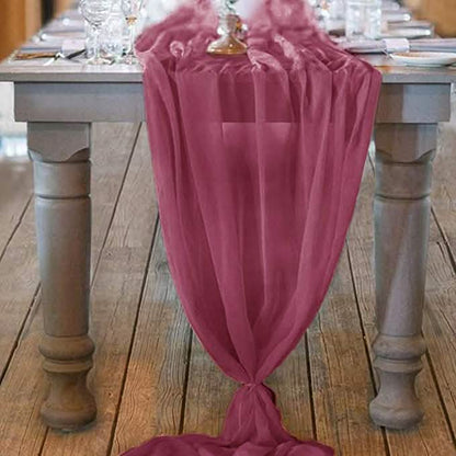 10Ft. Chiffon Table Runner DailySale