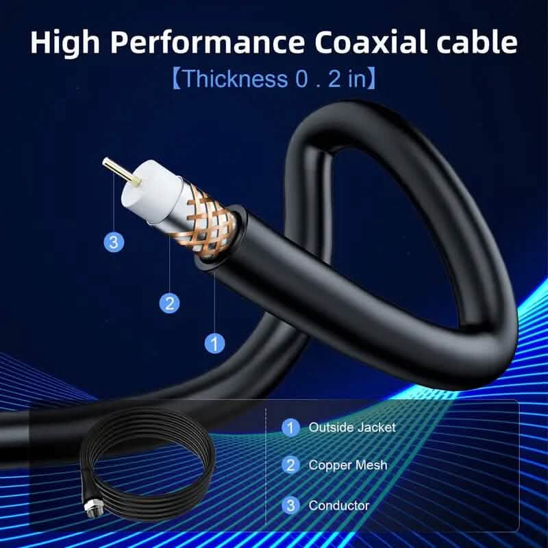 10ft Coax Cable HD Digital TV Antenna with Magnetic Base DailySale