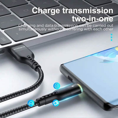 10Ft LED Fast Charging Type C Cable with High-Speed LED Indicator DailySale