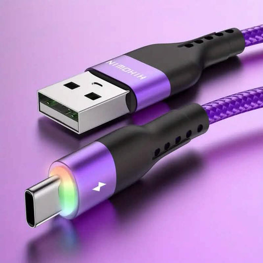 10Ft LED Fast Charging Type C Cable with High-Speed LED Indicator DailySale