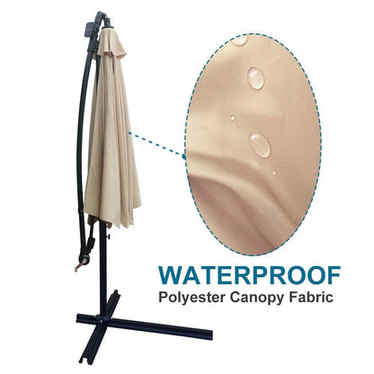 10ft Solar-Powered Patio Umbrella DailySale