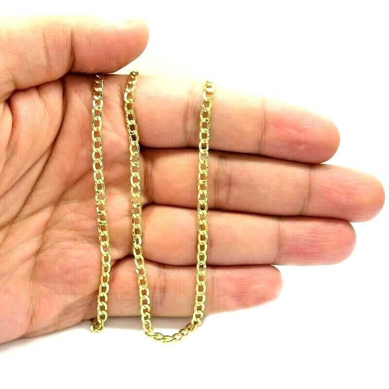 10K Genuine Solid Yellow Gold Cuban Necklace Chain DailySale