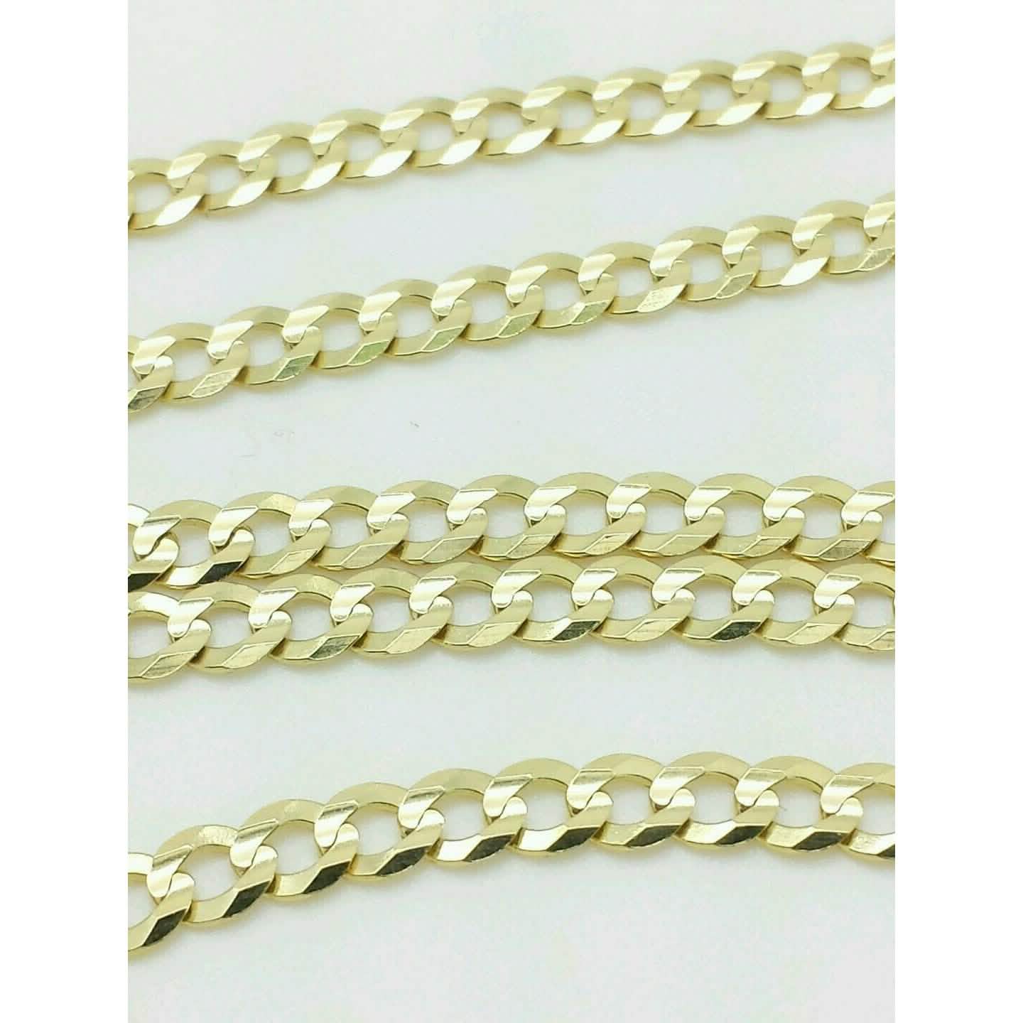 10K Genuine Solid Yellow Gold Cuban Necklace Chain DailySale