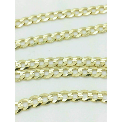 10K Genuine Solid Yellow Gold Cuban Necklace Chain DailySale
