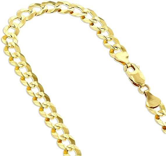 10K Genuine Solid Yellow Gold Cuban Necklace Chain DailySale