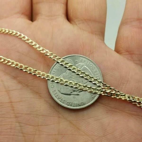 10K Gold Cuban 3MM Link Chain - Assorted Sizes DailySale