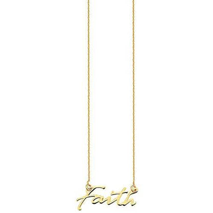 10K Gold Faith Necklace for Women Adjustable from 16" to 18" DailySale