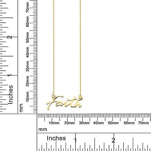 10K Gold Faith Necklace for Women Adjustable from 16" to 18" DailySale