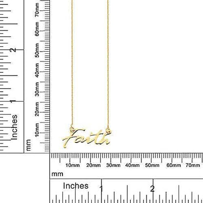 10K Gold Faith Necklace for Women Adjustable from 16" to 18" DailySale