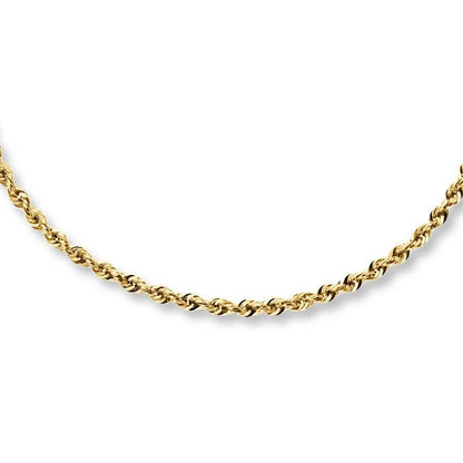 10k Solid Gold Rope Chain 2.5mm DailySale
