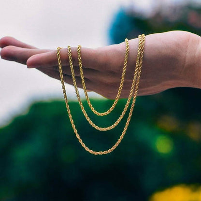 10k Solid Gold Rope Chain 2.5mm DailySale