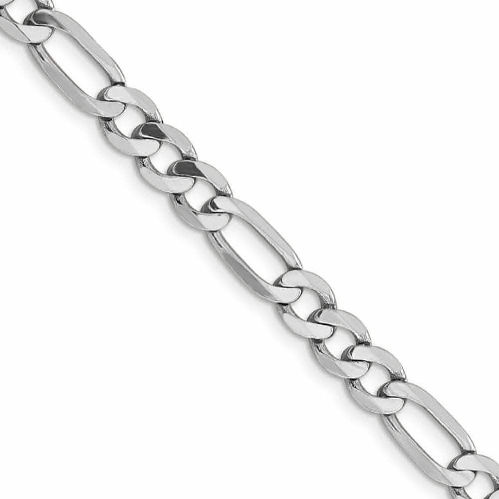 10K Solid White Gold Figaro Chain Necklace DailySale