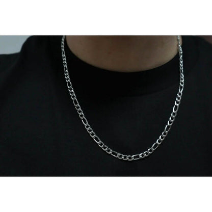 10K Solid White Gold Figaro Chain Necklace DailySale