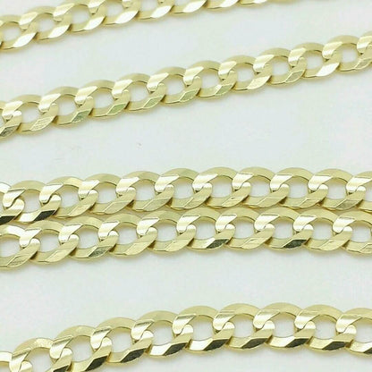 10K Solid Yellow Gold Cuban Chain 2.6mm Necklace DailySale