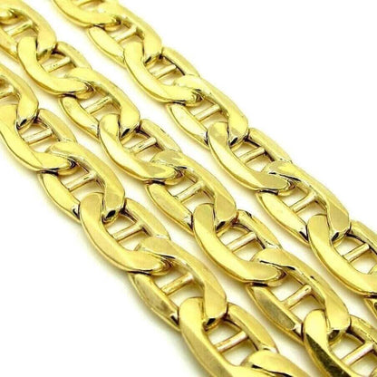 10K Solid Yellow Gold Mariner Anchor Link Chain Necklace DailySale