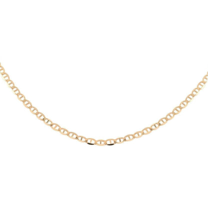 10K Solid Yellow Gold Mariner Anchor Link Chain Necklace DailySale