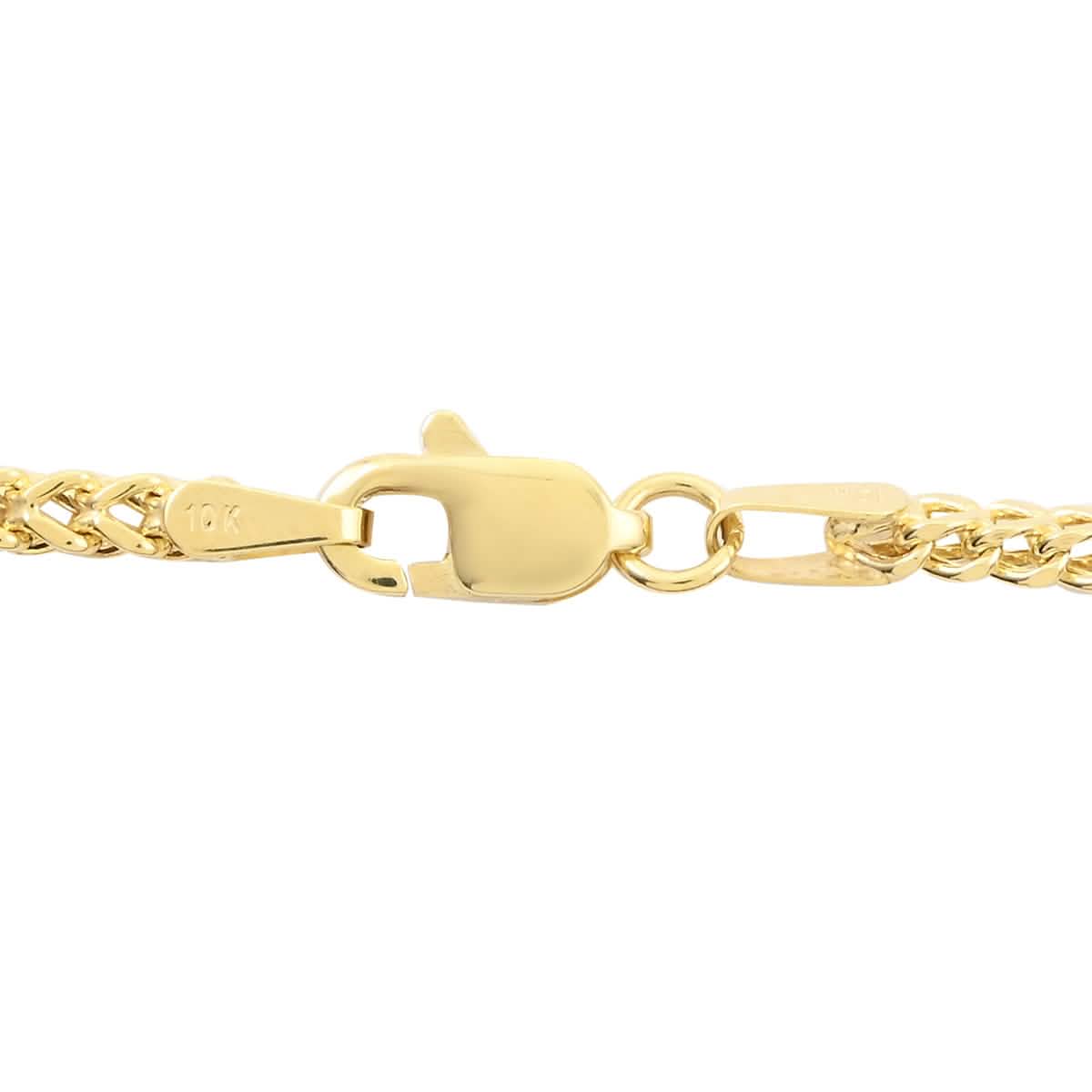 10K Yellow Gold 2MM Wheat Franco Box Chain Pendant Necklace DailySale