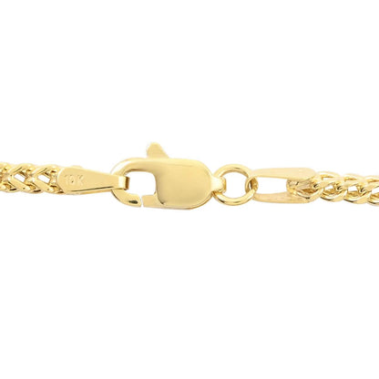 10K Yellow Gold 2MM Wheat Franco Box Chain Pendant Necklace DailySale