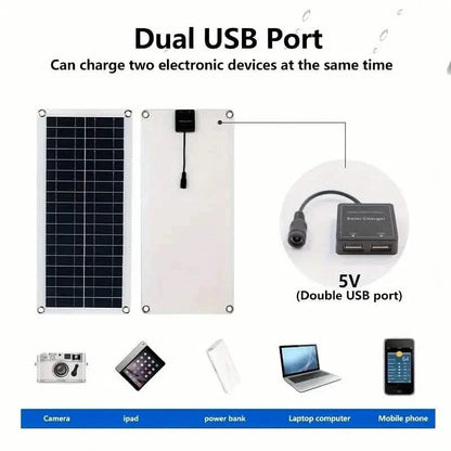 10W Solar Panel 18V Solar Cell 60A&100A Controller Solar Panels DailySale