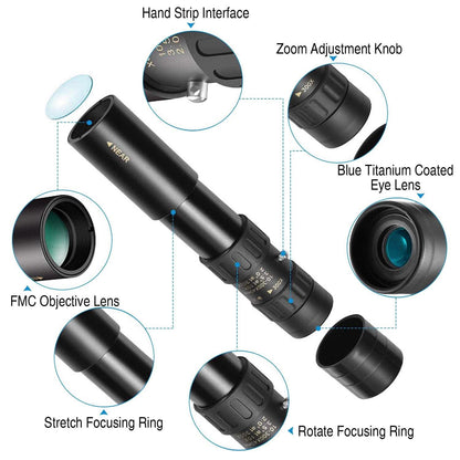 10X-300X Zoom Monocular Telescope High Definition Phone Telephoto Lens DailySale