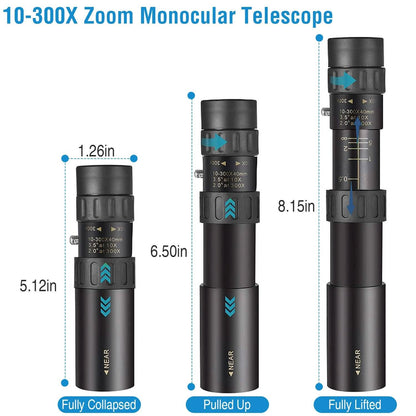 10X-300X Zoom Monocular Telescope High Definition Phone Telephoto Lens DailySale