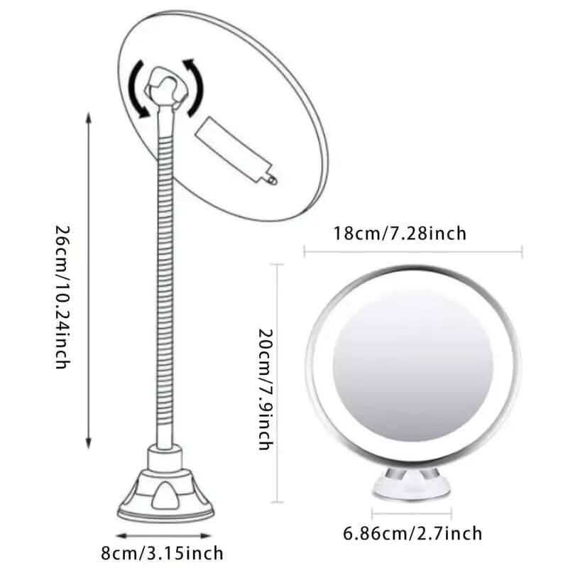 10X Magnifying LED Lighted Makeup Mirror DailySale