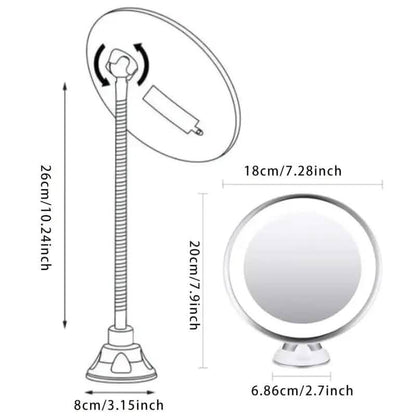 10X Magnifying LED Lighted Makeup Mirror DailySale